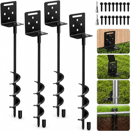 Ground anchors screw shed - in,