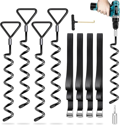 Easy install ground anchor set - ground,